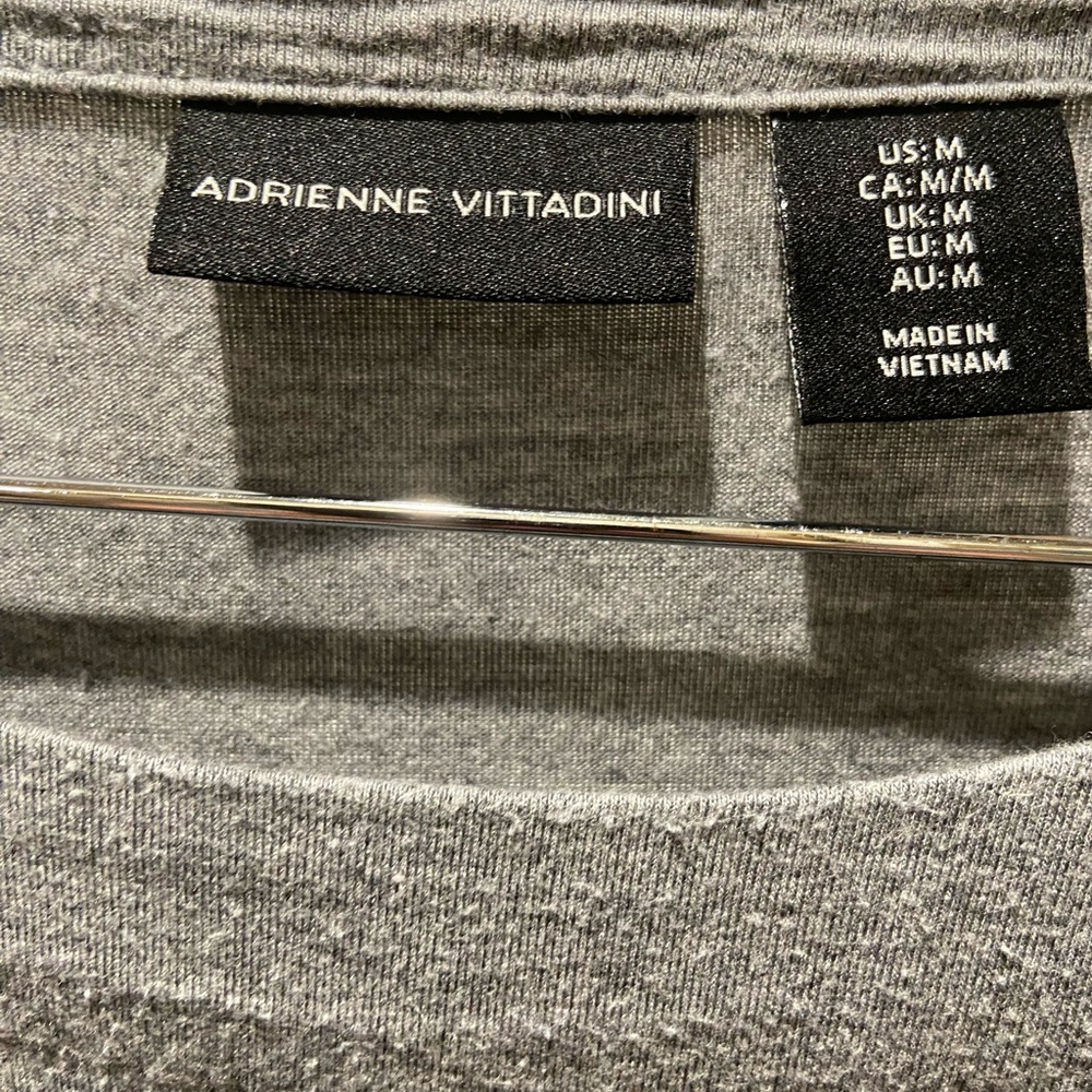 Adrienne Vittadini Heather Gray Knit Top